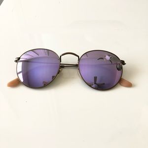 Ray Ban round lilac flash lens
